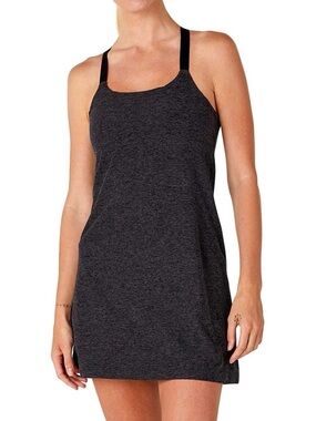 NWT Beyond Yoga Dark Gray Black Space dye move it dress